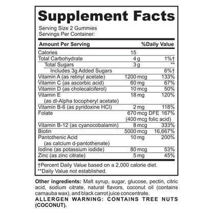 Hair, Lash & Brow Vitamin Gummies